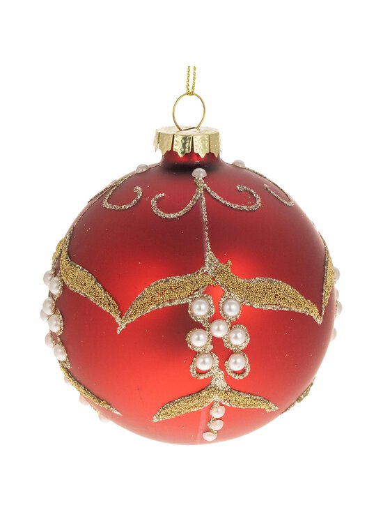 Weiste - Jõuluehe Glass Ball With Pearls - SATIN RED | Stockmann - photo 1