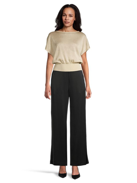 ESSENTIALS by Stockmann - Noelle Wide -satiinihousut - BLACK | Stockmann - photo 3