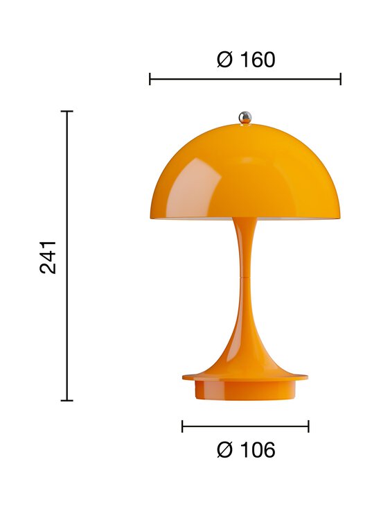 Louis Poulsen - Panthella 160 Portable V3 -kannettava pöytävalaisin - OPAQUE ORANGE - photo 2 Louis Poulsen - Panthella 160 Portable V3 -kannettava pöytävalaisin - OPAQUE ORANGE | Stockmann - photo 2