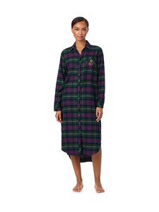 Lauren Ralph Lauren - His Shirt Long -yöpaita - 975 MULTI PLAID | Stockmann