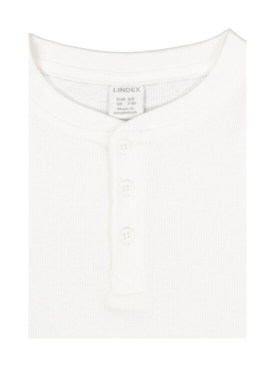 Lindex - Pikkade varrukatega särk Ribbed Henley - 300 OFF WHITE | Stockmann - photo 3