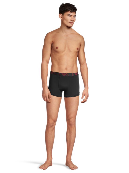 Emporio Armani - Bokserialushousut 3-pack - MC682 BLACK/CHERRY/BLACK | Stockmann - photo 3