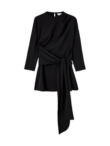 Ganni - Cady Crepe Draped -minimekko - NULL BLACK | Stockmann