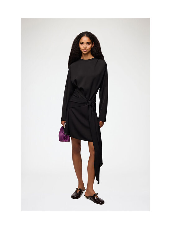 Ganni - Cady Crepe Draped -minimekko - NULL BLACK | Stockmann - photo 2