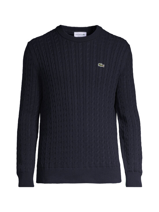 Lacoste - Crewneck-palmikkoneule - 802 NAVY BLUE/GREEN | Stockmann - photo 1