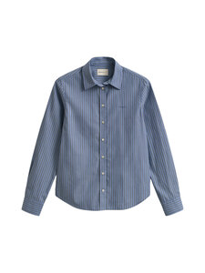 GANT - Regular Classic Striped -popliinipaita - 430 FADED DENIM | Stockmann