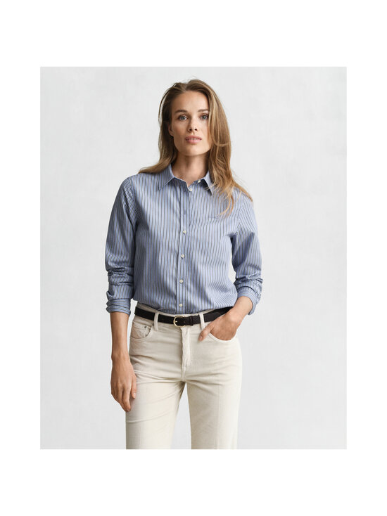 GANT - Regular Classic Striped -popliinipaita - 430 FADED DENIM | Stockmann - photo 2