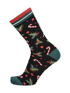 Sukkamestarit - Candy Cane Merino Wool -sukat - 199 BLACK | Stockmann