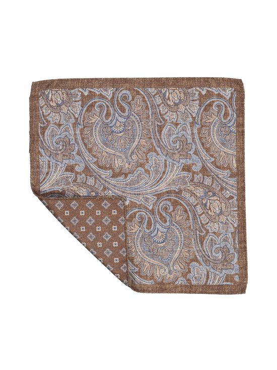 Stockholm Kravatt - Double Medallion Paisley -silkkitaskuliina - 5 BROWN | Stockmann - photo 2