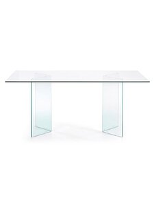 Kave Home - Burano-ruokapöytä kirkas lasi 200 x 90 cm - TRANSPR | Stockmann