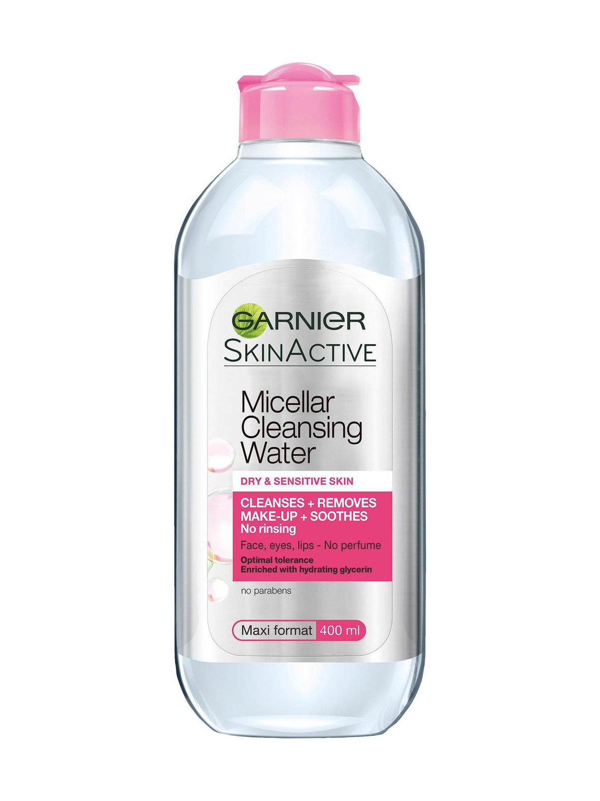 Micellar Water -puhdistusvesi kuivalle ja herkälle iholle 400 ml