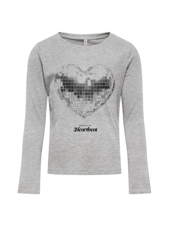 KIDS ONLY - Trikotaažsärk KogAnnie Life Regular Print - LIGHT GREY MELANGE PRINT:HEART | Stockmann - photo 1