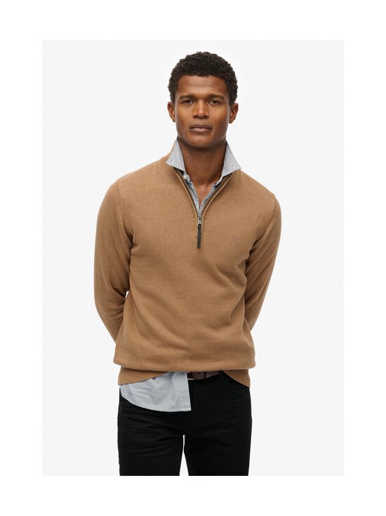 Superdry - Essentials Cotton Half Zip -neule - H4X CARBON BROWN MARL - photo 2 Superdry - Essentials Cotton Half Zip -neule - H4X CARBON BROWN MARL | Stockmann - photo 2