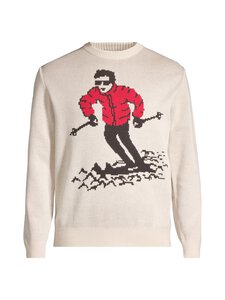 Dedicated - Mora O-neck -neule - FALLEN SKIER OAT WHITE | Stockmann