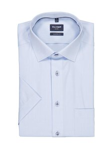 Olymp - Modern Fit Aircon Solid - lyhythihainen kauluspaita - 11 BLEU | Stockmann