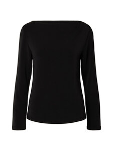 Selected - SlfTenny Draped Boatneck tops - BLACK | Stockmann