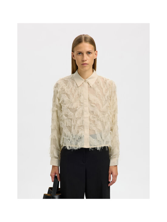 Selected - SlfMyline Fluffy Cropped krekls - ANGORA - photo 2 Selected - SlfMyline Fluffy Cropped krekls - ANGORA | Stockmann - photo 2