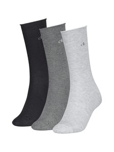 Calvin Klein - Sokid Rolltop 3 paari - 005 GREY MELANGE | Stockmann