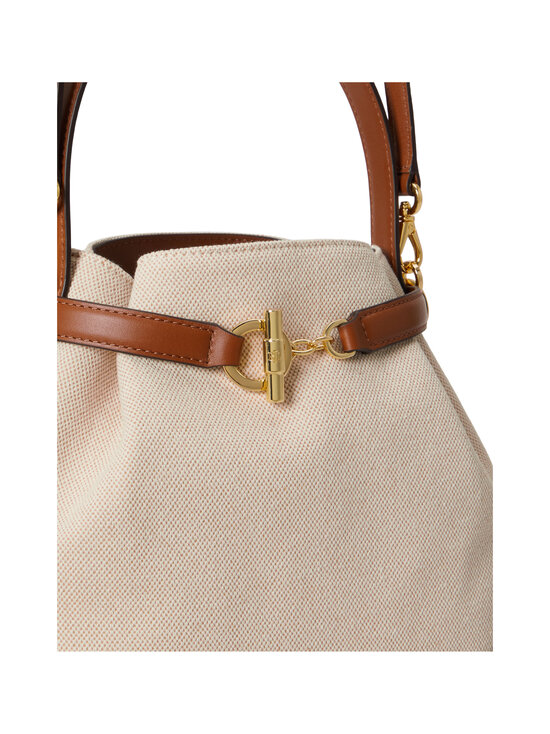 Lauren Ralph Lauren - Bucket Bag Medium -laukku - NTRL/BUFF CANVAS/LAUREN TAN | Stockmann - photo 3