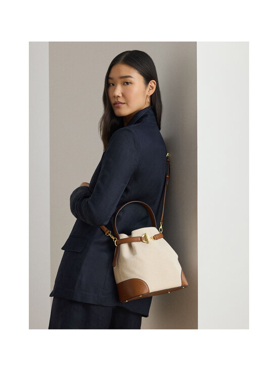 Lauren Ralph Lauren - Bucket Bag Medium -laukku - NTRL/BUFF CANVAS/LAUREN TAN | Stockmann - photo 6