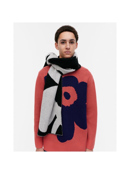 Marimekko - Kioski Sävellys Unikko -villasekoitehuivi - 190 BLACK, WHITE - photo 2 Marimekko - Kioski Sävellys Unikko -villasekoitehuivi - 190 BLACK, WHITE | Stockmann - photo 2