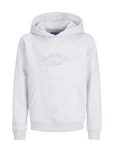 JACK & JONES junior - JorBleecker Branding džemperis ar kapuci - BRIGHT WHITE DETAIL:ORG MELANGE | Stockmann