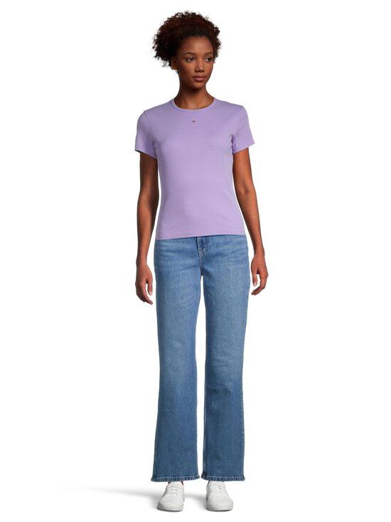 Tommy Jeans - TJW Slim Essential Rib t-krekls - W0E OPHELIA PURPLE - photo 2 Tommy Jeans - TJW Slim Essential Rib t-krekls - W0E OPHELIA PURPLE | Stockmann - photo 2