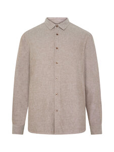 Knowledge Cotton Apparel - Dune regular -flanellikauluspaita - 1243 DEMITASSE (BROWN) | Stockmann