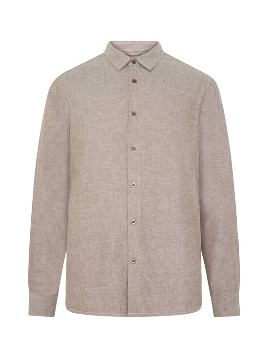 Knowledge Cotton Apparel - Dune regular -flanellikauluspaita - 1243 DEMITASSE (BROWN) | Stockmann - photo 1