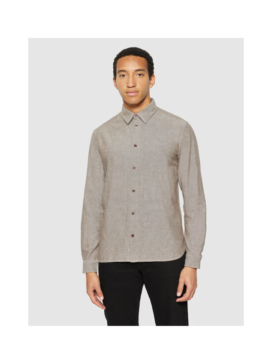 Knowledge Cotton Apparel - Dune regular -flanellikauluspaita - 1243 DEMITASSE (BROWN) | Stockmann - photo 3