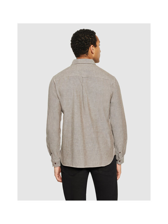 Knowledge Cotton Apparel - Dune regular -flanellikauluspaita - 1243 DEMITASSE (BROWN) | Stockmann - photo 4