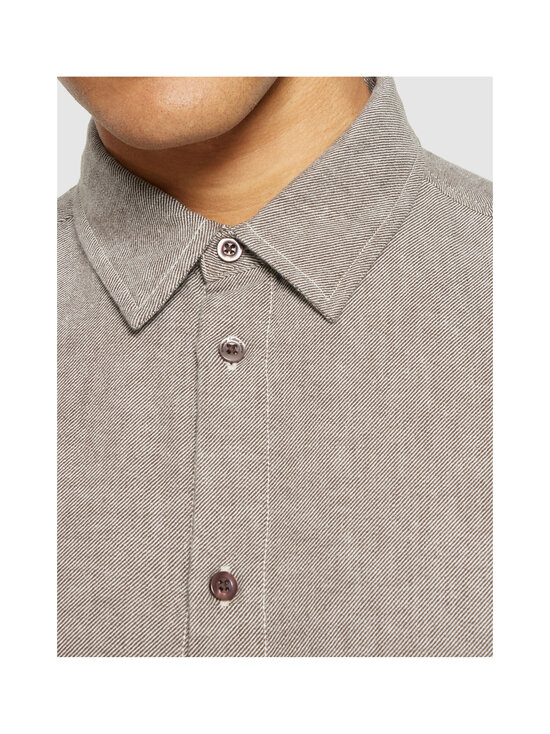Knowledge Cotton Apparel - Dune regular -flanellikauluspaita - 1243 DEMITASSE (BROWN) | Stockmann - photo 5