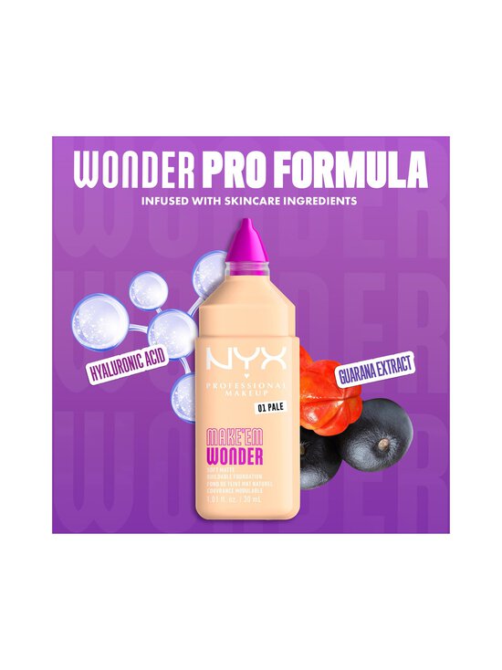 NYX Professional Makeup - Makeup Make Em Wonder Foundation -meikkivoide - 01 PALE | Stockmann - photo 5