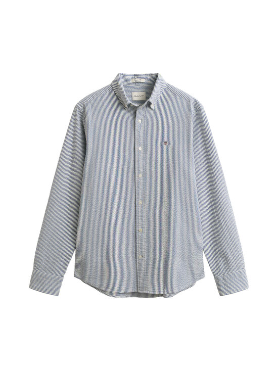 GANT - Triibuline triiksärk Regular Seersucker - 442 VINTAGE BLUE | Stockmann - photo 1