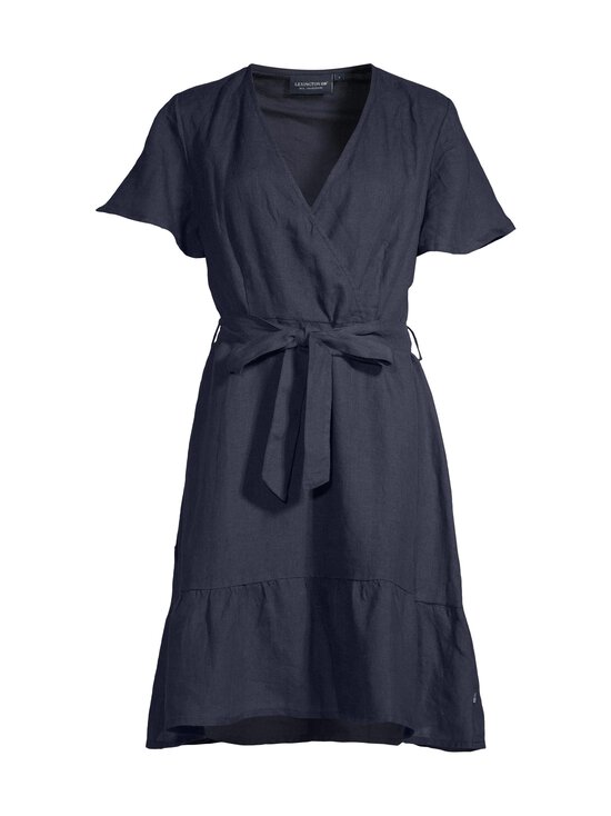 Lexington - Belted V-Neck -pellavamekko - 001 NAVY | Stockmann - photo 1