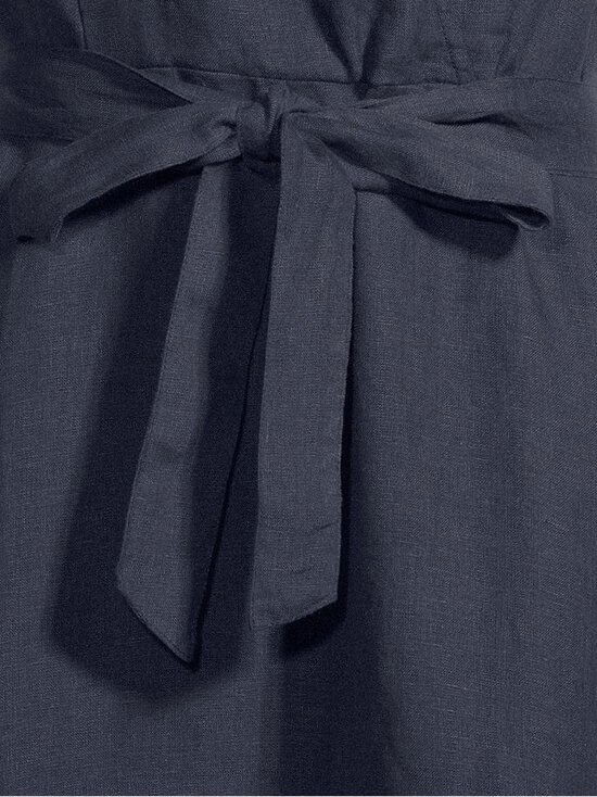 Lexington - Belted V-Neck -pellavamekko - 001 NAVY | Stockmann - photo 4