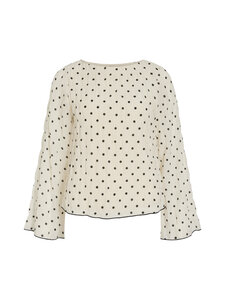 Vila - Viebla krekls - CLOUD DANCER AOP:BLACK DOTS | Stockmann