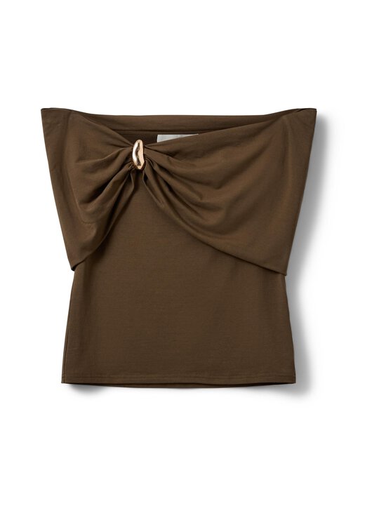 Sofie Schnoor - Sinkasw Off Shoulder -toppi - 3097 OLIVE BROWN | Stockmann - photo 1
