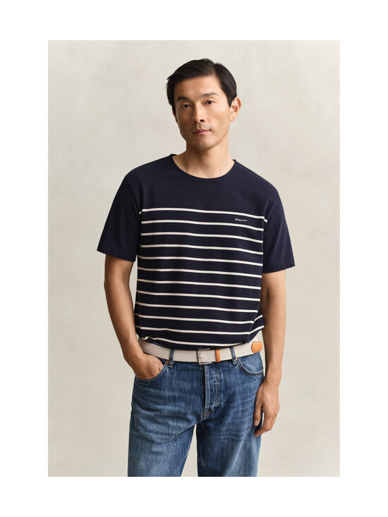 GANT - Placed Stripe -t-paita - 433 EVENING BLUE | Stockmann - photo 2