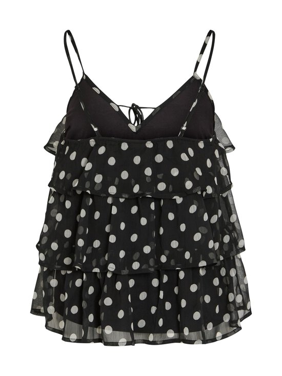 Vila - Topp ViHarley Printed Ruffle - BLACK AOP:WHITE DOTS | Stockmann - photo 2