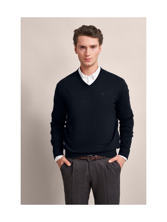 Bugatti - Knit V-neck - puuvilla-kashmirneule - 390 NAVY BLUE - photo 2 Bugatti - Knit V-neck - puuvilla-kashmirneule - 390 NAVY BLUE | Stockmann - photo 2