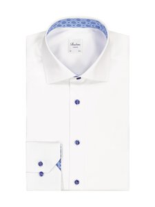 Stenströms - Slimline Contrast -kauluspaita - 000 WHITE | Stockmann