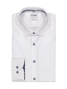 Olymp - Shirt Body Fit Contrast -kauluspaita - 00 WEISS | Stockmann