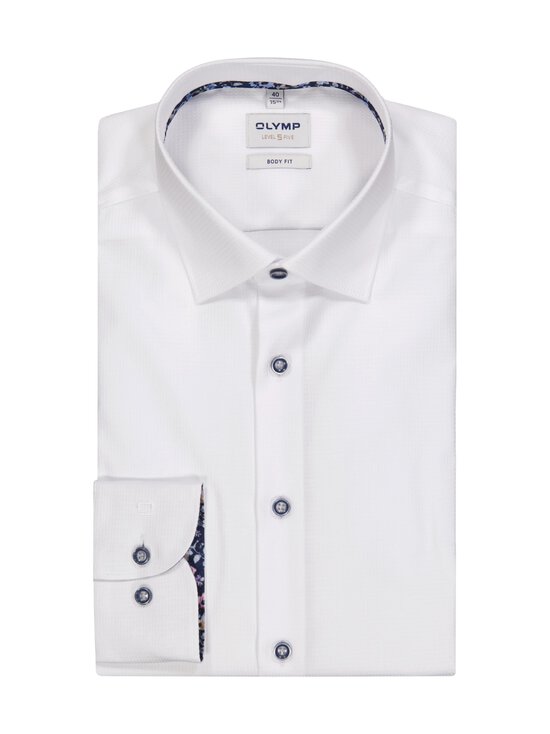 Olymp - Shirt Body Fit Contrast -kauluspaita - 00 WEISS | Stockmann - photo 1