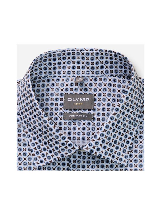 Olymp - Triiksärk Comfort Fit Print - 18 WHITE/BLUE/BROWN | Stockmann - photo 2