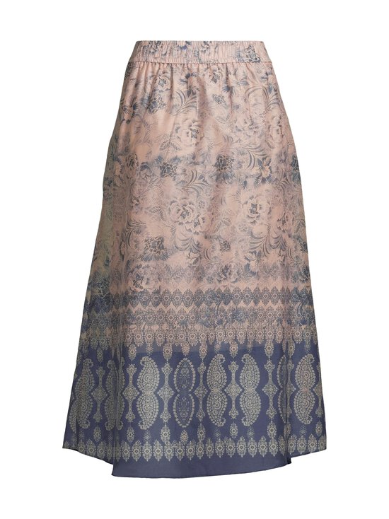 GUSTAV - Mabell Midi+ - laskostettu hame - 84797 NAVY W. ROSE BEIGE PRINT | Stockmann - photo 2