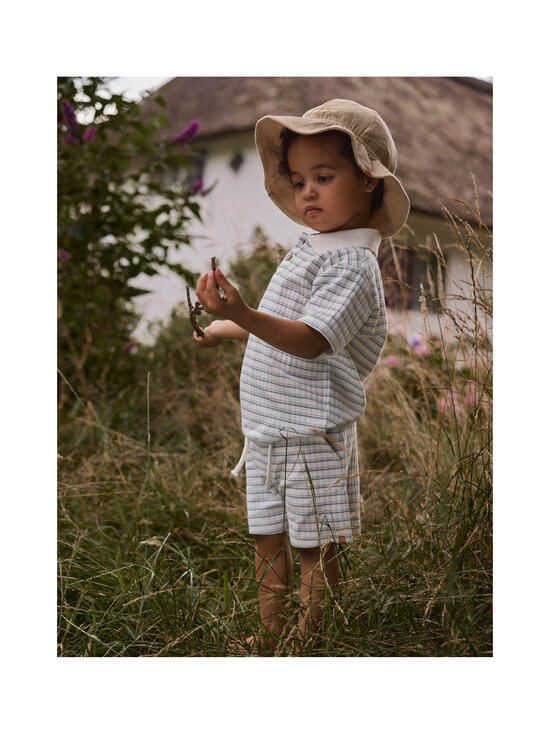 Lil' Atelier - Polosärk NmmHaldur Loose - COCONUT MILK STRIPES:DUSTY BLUE | Stockmann - photo 4