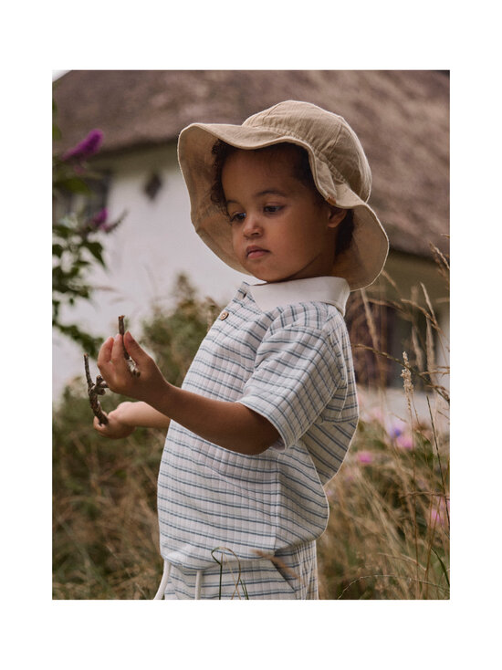 Lil' Atelier - Polosärk NmmHaldur Loose - COCONUT MILK STRIPES:DUSTY BLUE | Stockmann - photo 5