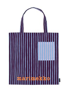 Marimekko - Piccolo Pocket -kangaskassi 43 x 44 cm - 886 EGGPLANT, LT.BLUE, PINK | Stockmann