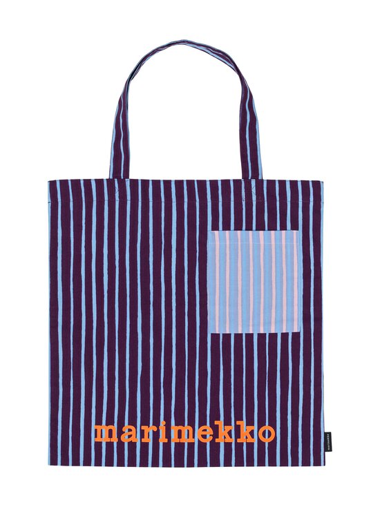 Marimekko - Piccolo Pocket -kangaskassi 43 x 44 cm - 886 EGGPLANT, LT.BLUE, PINK | Stockmann - photo 1